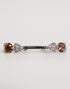Dolce & Gabbana Lapel Pin 925 Sterling Silver Crystals Accessory Brooch